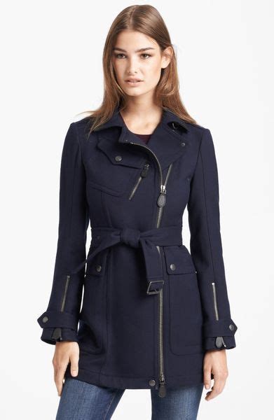 burberry brit side asymettrical jacket|Burberry coats for women.